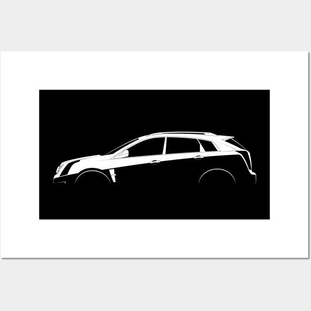 Cadillac SRX (2010) Silhouette Wall Art by Car-Silhouettes